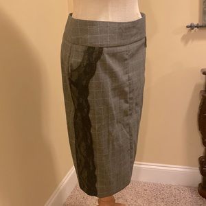 Lace Inserts Pencil Skirt